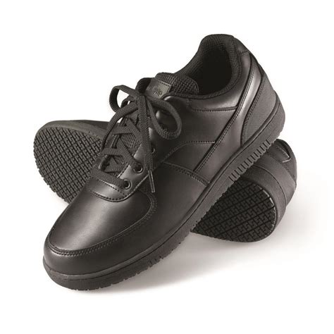 Genuine Grip Women's Slip-Resistant Athletic Work Shoes #210 Black - Wide