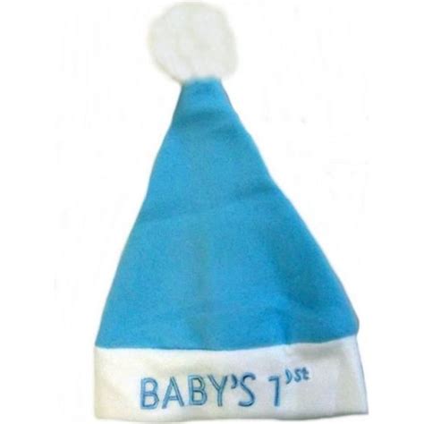 Bonnet de Noël bébé mon premier Noël bleu garçon - Accessoire de Noël - Marque - Intérieur ...