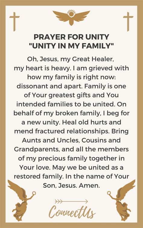 Catholic Prayer For Family Unity