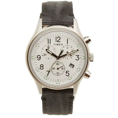 Timex MK1 SST Chronograph Steel Watch Grey & Black | END. (US)