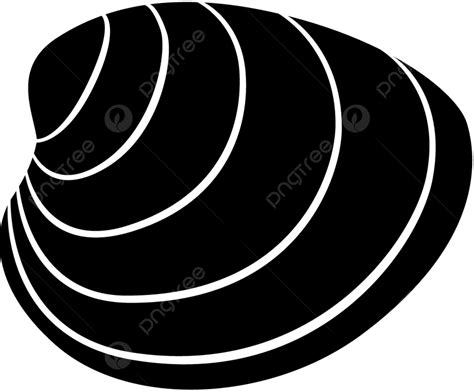 Clam Black And White Sign, Art, Typography, Symbol PNG and Vector with ...