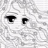 Digital Stamp Spring Blossom Digi Coloring Page Anime  Etsy sketch template