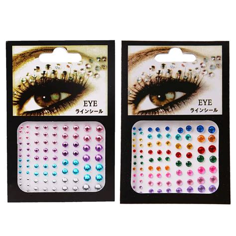 1 Sheet Glitter Tattoo Sticker Diamond Makeup Eyeliner Eyeshadow Face ...