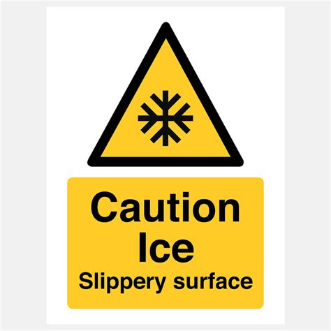 Caution Ice Slippery Surface Sign – Raymac Signs