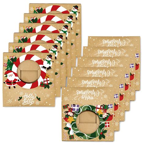 Buy Christmas Cookie Boxes - Bulk 12 Pack Kraft - Large Holiday ...