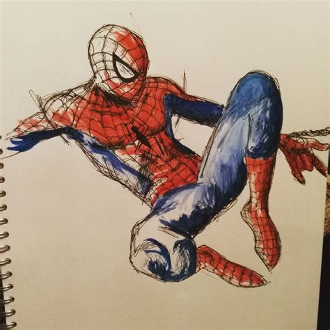 Spiderman drawing I finished : r/Marvel