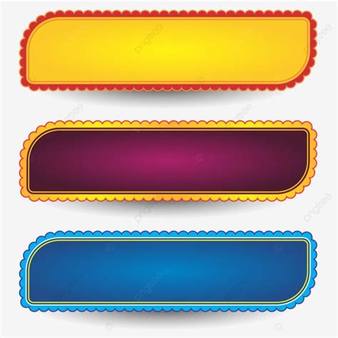 Colorful Heading Text Shape Banner Vector