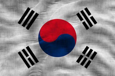 Premium Photo | National flag of south korea background with flag of ...