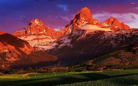 Rusty mountains in Grand Teton National Park wallpaper - Nature wallpapers - #53720