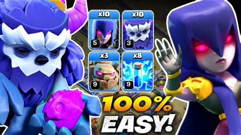 TH13 Zap Witch Golem Attack Strategy (2023) - Best TH13 War Attack ...