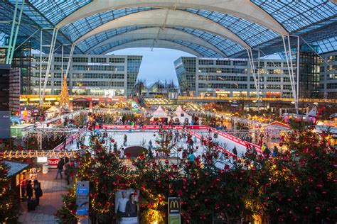 Munich Airport Has a Christmas Market With Two Ice Rinks and 450 Real Trees - Condé Nast Traveler