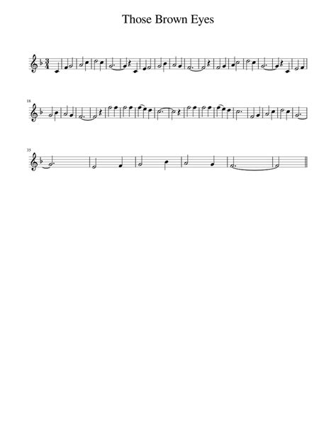 Those Brown Eyes Sheet music for Piano (Solo) | Musescore.com