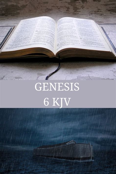 GENESIS 6 KJV | Genesis bible, Genesis bible study, Kjv