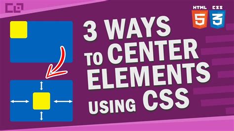 Best 3 Ways To Center Elements using CSS | CSS for Beginners - YouTube