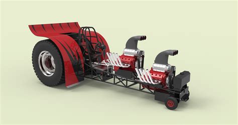 3D tractor pulling model - TurboSquid 1220627