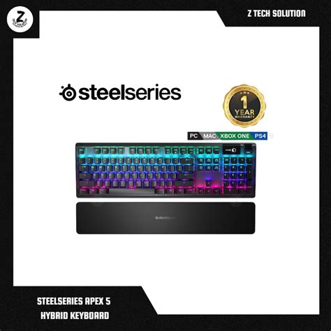 STEELSERIES APEX 5 RGB HYBRID MECHANICAL GAMING KEYBOARD – Z TECH ...