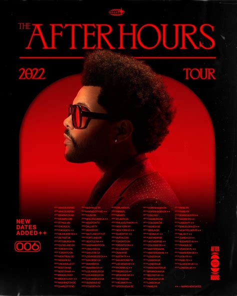 The Weeknd on Twitter: "After Hours Tour 2022… " | The weeknd poster ...