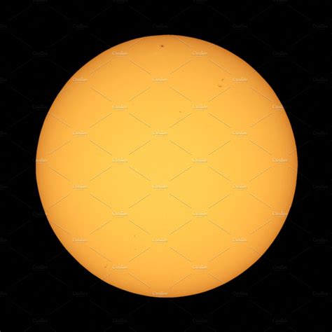 Sun with sunspots seen with telescope | Stock Photos ~ Creative Market