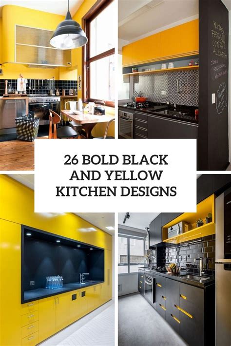 26 Bold Black And Yellow Kitchen Designs - DigsDigs