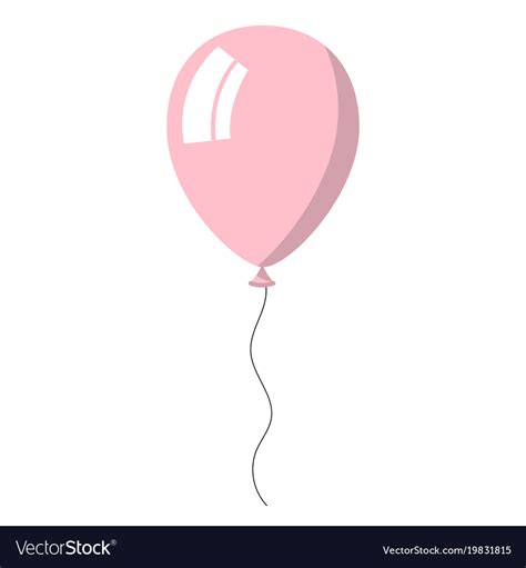 Pink balloon on white background Royalty Free Vector Image