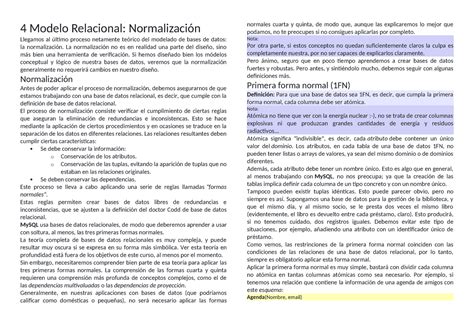 Normalizacion Modelo Relacional - 4 Modelo Relacional: Normalización Llegamos al último proceso ...