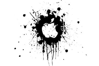 Apple Logo Black And White Desktop Background