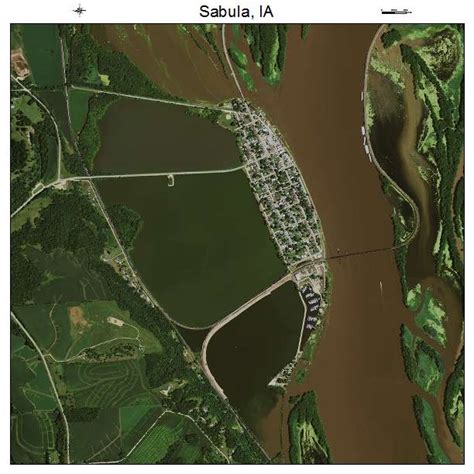 Aerial Photography Map of Sabula, IA Iowa