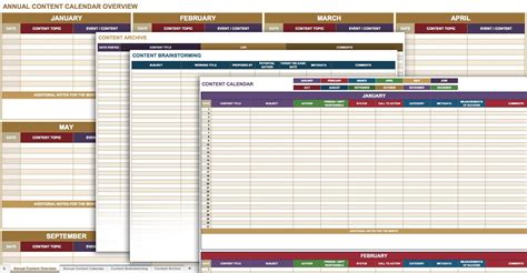 Social Media Content Plan Excel Template Free