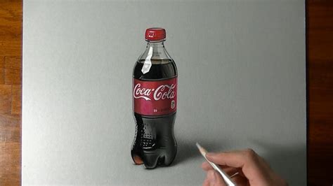 Drawing Time Lapse: Coca-Cola plastic bottle - hyperrealistic art - YouTube