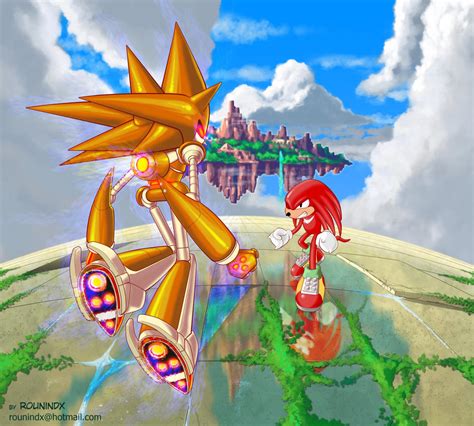 Mecha Sonic vs knuckles by rounindx on DeviantArt