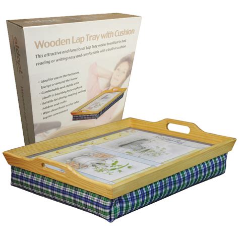 Wooden Lap Tray with Cushion