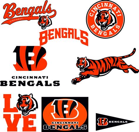 Cincinnati Bengals Layered SVG Logo Silhouette Studio Transfer Iron on Cut File Cameo Cricut ...