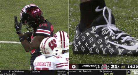 Marvin Harrison Jr. Wears Apple Watch, Louis Vuitton Cleats During Ohio State-Wisconsin Game ...