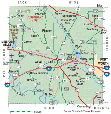 Parker County | The Handbook Of Texas Online| Texas State Historical - Jack County Texas Map ...