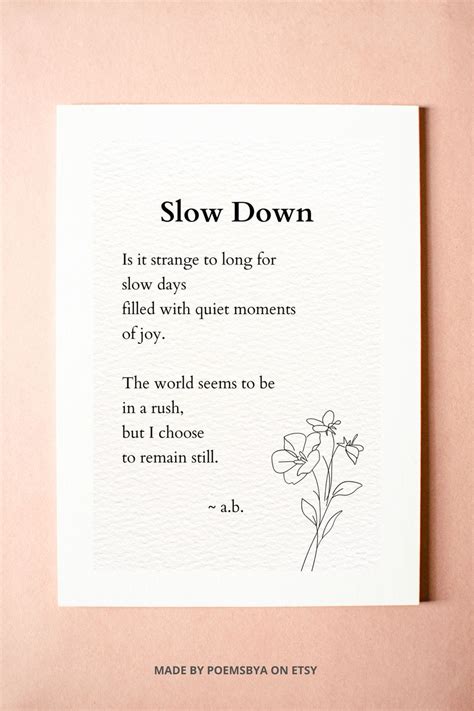 Short Poem Life Slow Down Life, Short Poem Life, Digital Poem Life ...