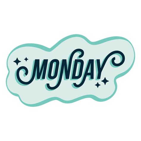 Monday Badge Sticker PNG & SVG Design For T-Shirts