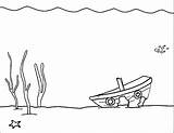 Ocean Water Cartoon Coloring Page Pages sketch template