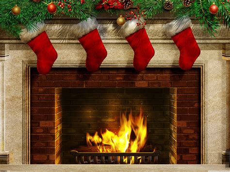 Christmas Fireplace HD Wallpapers - Wallpaper Cave