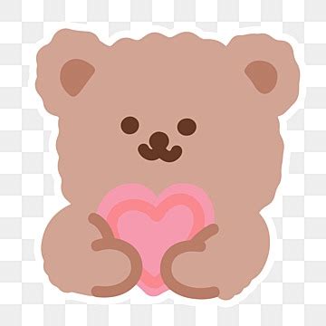 People Korean Style Vector Design Images, Choco Korean Bear Stickers Cute Style With Love, Cute ...