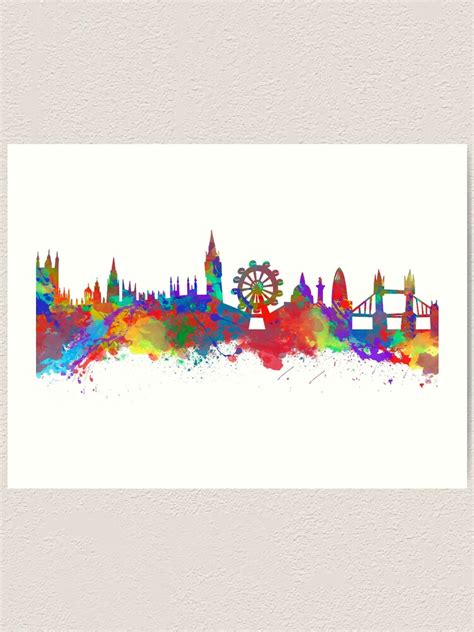 "Watercolor art print of the skyline of London" Art Print by chris2766 | Redbubble