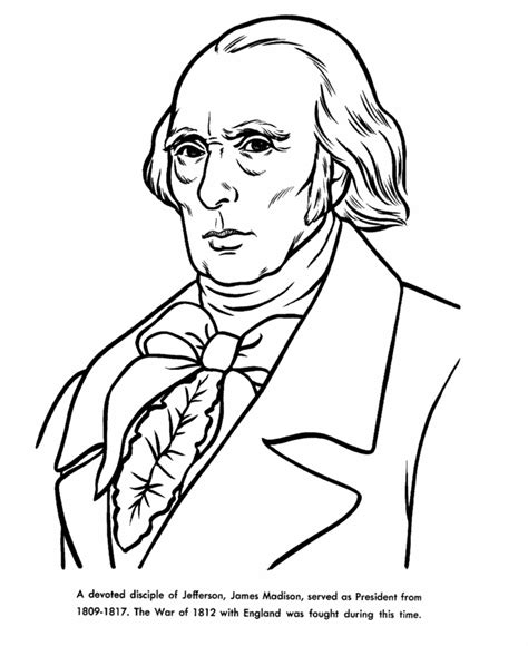 USA Printables: President James Madison President Of The US - Coloring Home