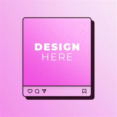 Premium PSD | Instagram Post Mockup with Retro Style and pink color ...