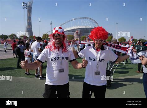 England fans outside of the stadium in Qatar, ahead of the FIFA World ...