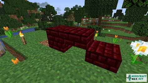 Red Nether Brick Slab | How to craft red nether brick slab in Minecraft ...