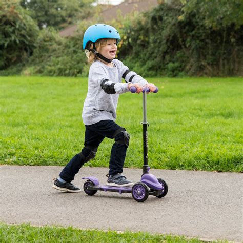 3 Wheeled Scooter Kids Tri Folding Tilt To Turn Adjustable Push Ride On RideStar | eBay