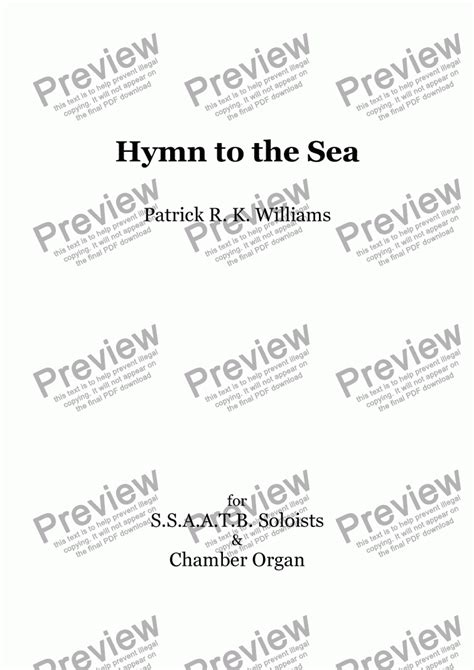 Hymn to the Sea - Download Sheet Music PDF file