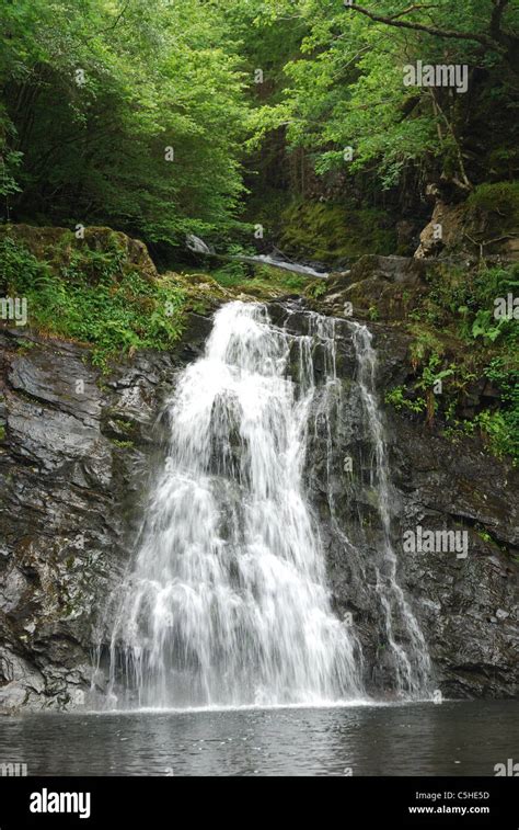 Rhaeadr Ddu waterfall, Trawsfynydd, Snowdonia, North Wales, UK Stock ...