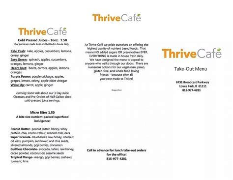 Thrive Cafe - Loves Park Illinois Restaurant - HappyCow