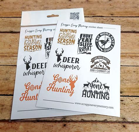 Hunting Quotes Sticker Sheet | scrappineverymemory