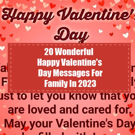 20 Wonderful Happy Valentine's Day Messages For Family In 2023